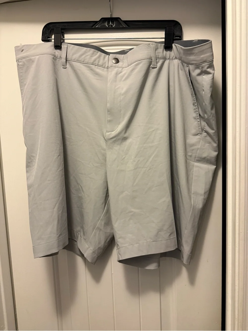 adidas Light Gray Men's Flat Front Golf Shorts